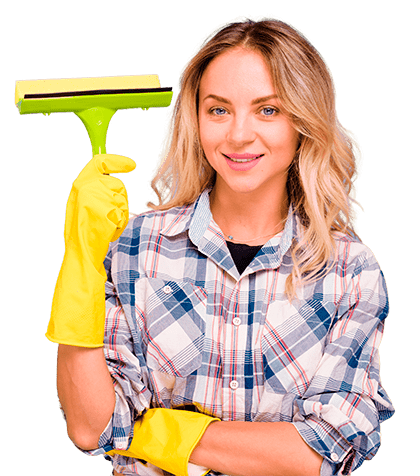 Diligent cleaner transforms spaces, wielding supplies and tools for a spotless, organized home.